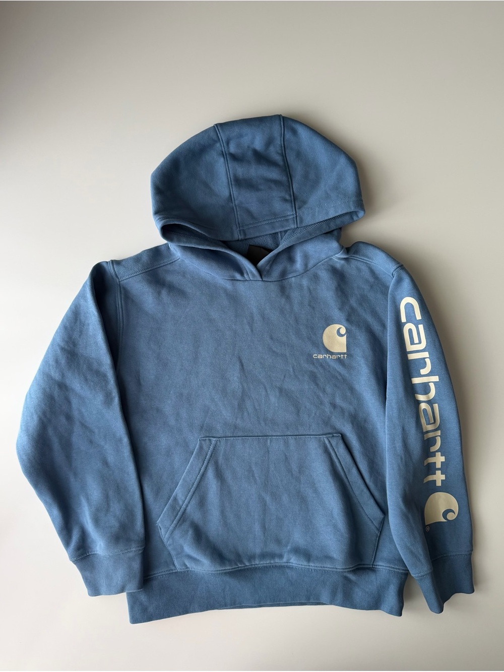 Kids Carhartt Blue Logo Pullover Hoodie